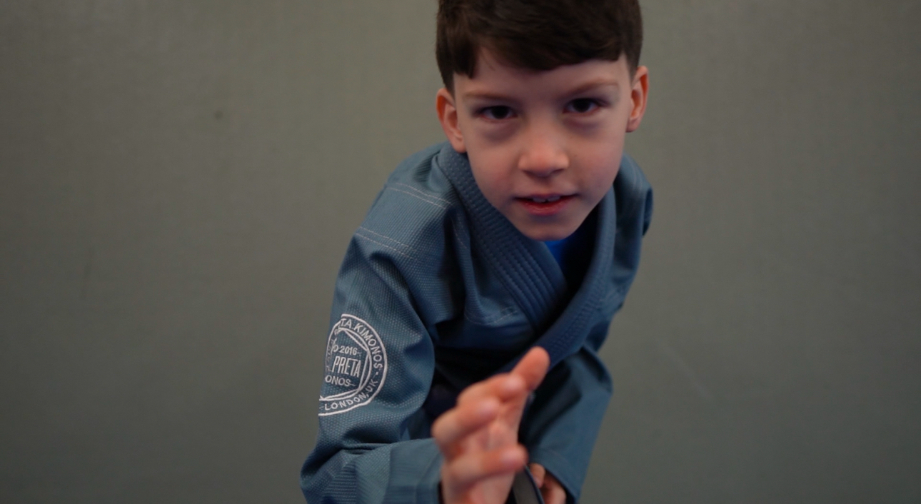 Grey Kids Gi - Kid in Gi